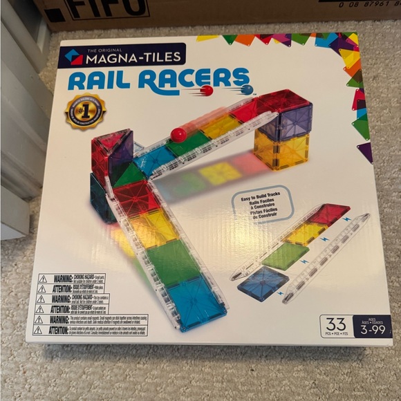 Magna-Tiles Rail Racers Colorful Building Set - Picture 1 of 3